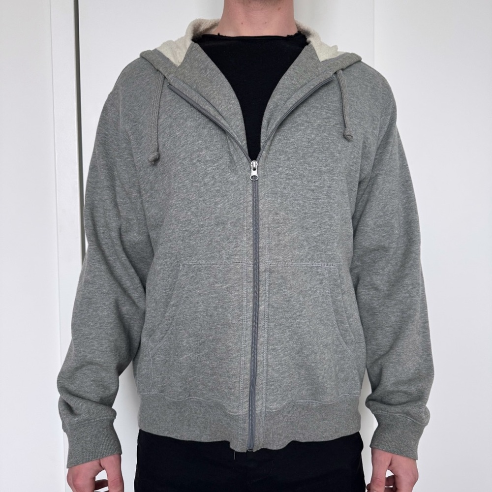 Outdoor Life Gray Full Zip Hoodie Sweatshirt Y2K Classic Casual Winter School L